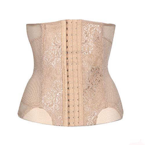 DEBAIJIA Damen Waist Cincher Korsett Taillenmieder Verstellbar Trainer Postpartale Gewichtsverlust Formend Body Shaper Fatburner Gelb XL von DEBAIJIA