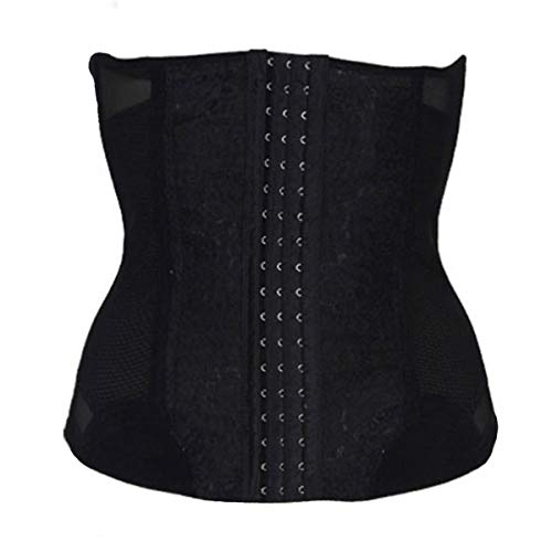 DEBAIJIA Damen Waist Cincher Korsett Taillenmieder Verstellbar Trainer Postpartale Gewichtsverlust Formend Body Shaper Fatburner Schwarz XL von DEBAIJIA