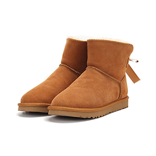 DEBAIJIA Damen Weiche Winterschuhe Rutschfest Thermostiefel Schneestiefel Winterstiefel Warm Gefütterte Stiefel 36 EU Khaki (Etikettengröße:36) von DEBAIJIA