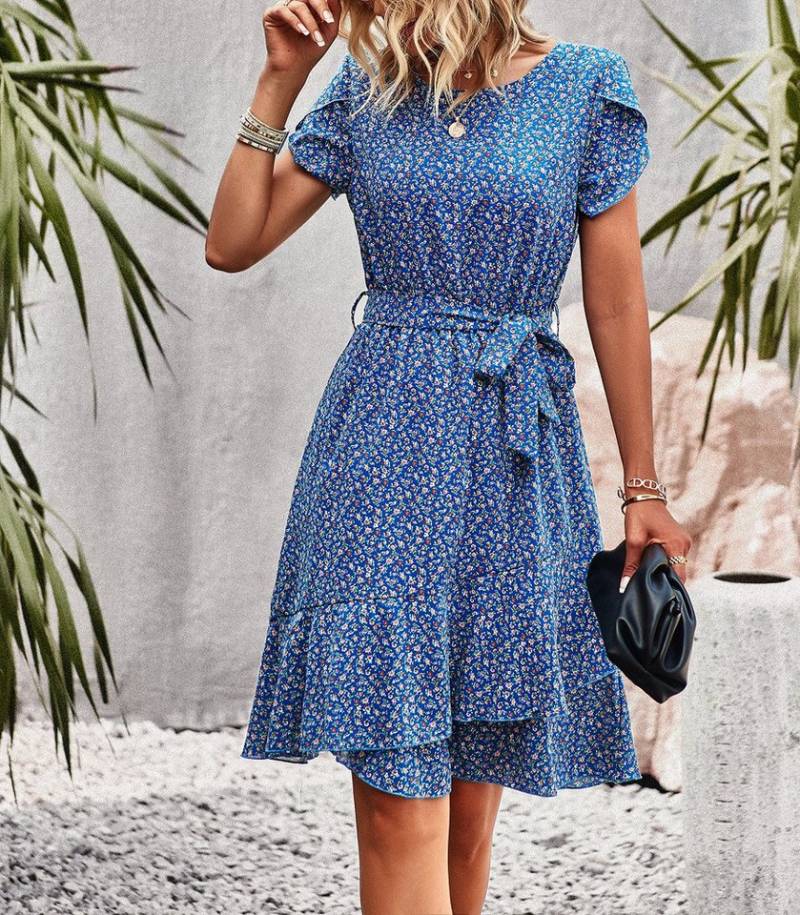 DEBAIJIA Dirndl Sommerkleid Damen Frauen Bedruckter Kleid lässiger Mode von DEBAIJIA