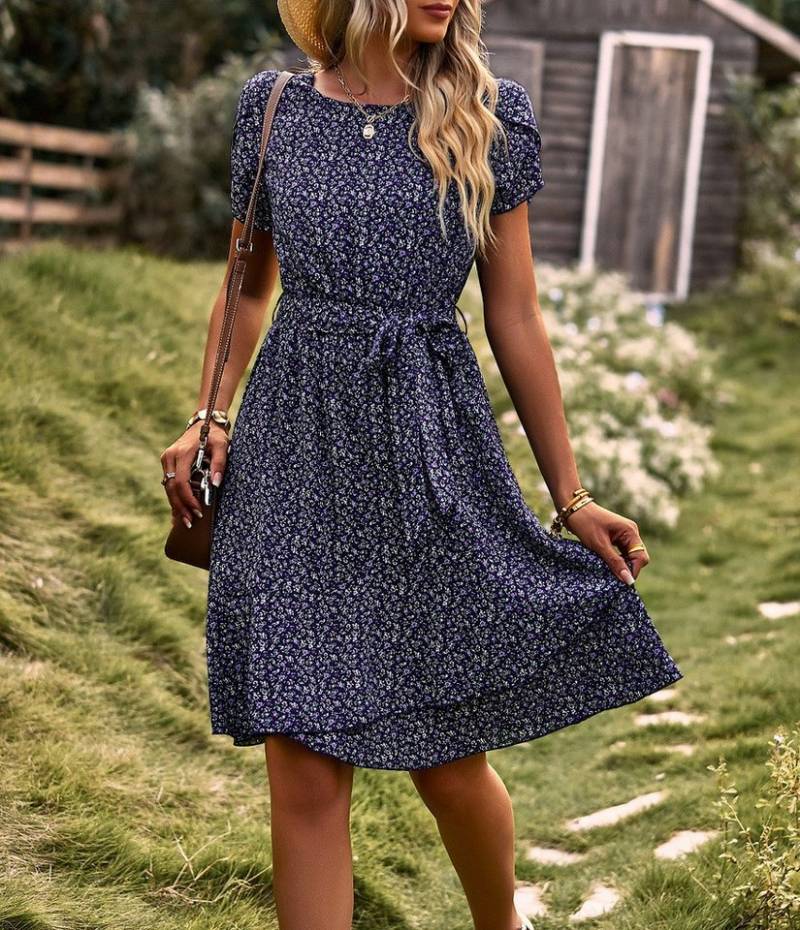 DEBAIJIA Dirndl Sommerkleid Damen Frauen Bedruckter Kleid lässiger Mode von DEBAIJIA
