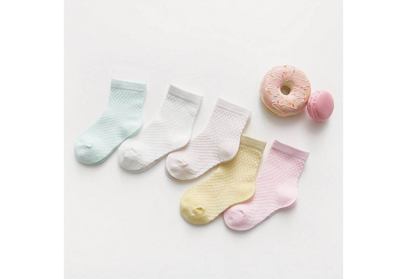 DEBAIJIA Freizeitsocken 5 Paar Baby Kinder Atmungsaktive Mesh Socken Fit für 0-5 Jahre von DEBAIJIA