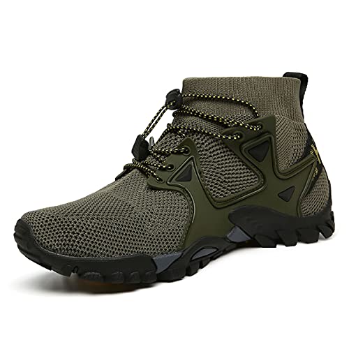 DEBAIJIA Herren Aquaschuhe Watschuhe Arfußschuhe Wasserschuhe Badeschuhe Strandschuhe Surfschuhe Schwimmschuhe 38 EU Grün (Etikettengröße 38) von DEBAIJIA