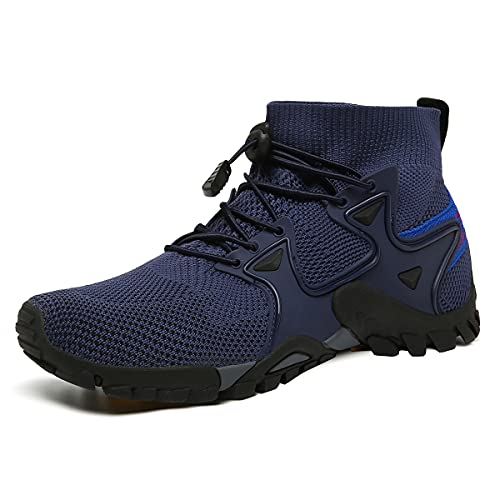 DEBAIJIA Herren Aquaschuhe Watschuhe Arfußschuhe Wasserschuhe Badeschuhe Strandschuhe Surfschuhe Schwimmschuhe 40 EU Blau (Etikettengröße 40) von DEBAIJIA