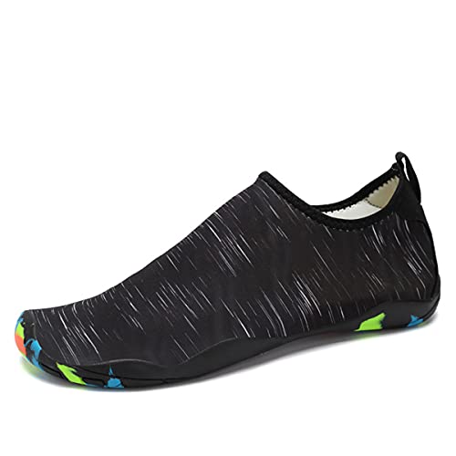 DEBAIJIA Herren Aquaschuhe Watschuhe Badeschuhe Arfußschuhe Strandschuhe Surfschuhe Wasserschuhe Schwimmschuhe 38 EU Schwarz (Etikettengröße 38) von DEBAIJIA