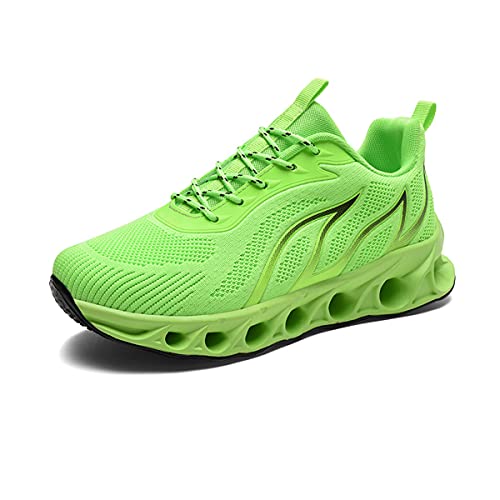 DEBAIJIA Herren Laufschuhe Freizeitschuhe ​Turnschuhe Männer Sportschuhe Atmungsaktiv Sneaker rutschfeste Straßenlaufschuhe Joggingschuhe EU 39 Grün von DEBAIJIA