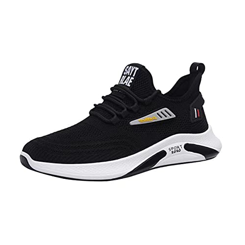 DEBAIJIA Herren Laufschuhe Straßenlaufschuhe ​Turnschuhe Männer Freizeitschuhe Sportschuhe Atmungsaktiv Sneaker rutschfeste Joggingschuhe EU 39 G - Schwarz von DEBAIJIA