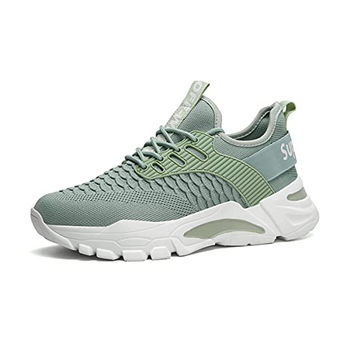 DEBAIJIA Herren Laufschuhe Straßenlaufschuhe ​Turnschuhe Männer Freizeitschuhe Sportschuhe Atmungsaktiv Sneaker rutschfeste Joggingschuhe EU 44 E - Grün von DEBAIJIA