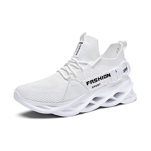 DEBAIJIA Herren Laufschuhe ​Turnschuhe Männer Freizeitschuhe Sportschuhe Atmungsaktiv Sneaker rutschfeste Joggingschuhe Straßenlaufschuhe EU 39 Weiß von DEBAIJIA