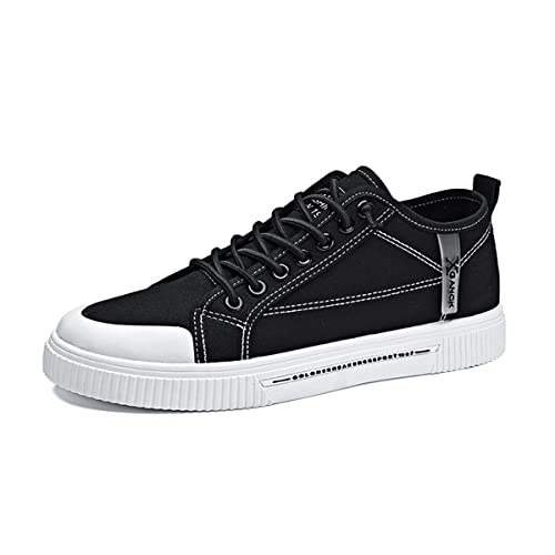 DEBAIJIA Herren Sneaker Weiße Laufschuhe Männer Sportschuhe Turnschuhe Klassisch rutschfeste Freizeitschuhe Walkingschuhe Straßenlaufschuhe EU 39 Schwarz von DEBAIJIA