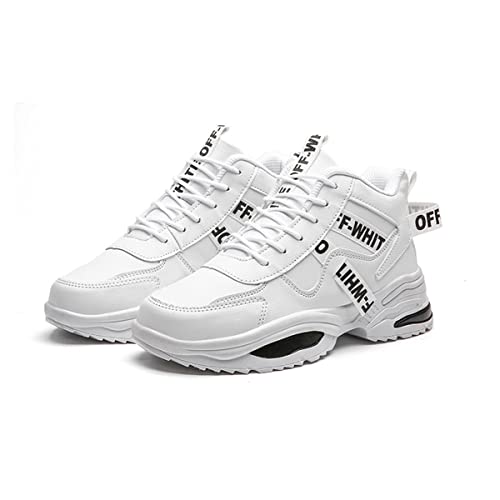 DEBAIJIA Herren Sneaker Weiße Laufschuhe Männer Sportschuhe Turnschuhe rutschfeste Freizeitschuhe Klassisch Walkingschuhe Straßenlaufschuhe EU 42 Weiß von DEBAIJIA