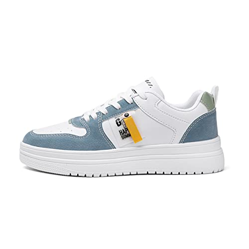 DEBAIJIA Herren Sneaker Weiße Laufschuhe Männer Turnschuhe Sportschuhe Klassisch rutschfeste Freizeitschuhe Straßenlaufschuhe Walkingschuhe EU 39 Blau von DEBAIJIA