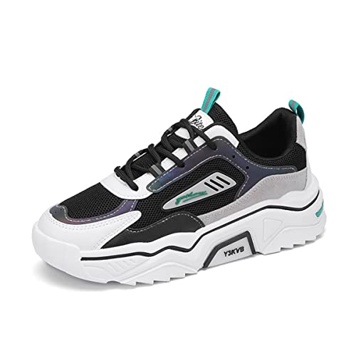 DEBAIJIA Herren Sneaker Weiße Laufschuhe Männer Turnschuhe Sportschuhe rutschfeste Freizeitschuhe Klassisch Straßenlaufschuhe Walkingschuhe EU 40 Schwarz Grün von DEBAIJIA