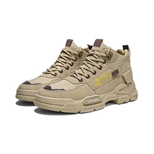 DEBAIJIA Herren Sneaker Weiße Laufschuhe Männer Turnschuhe Sportschuhe rutschfeste Freizeitschuhe Klassisch Walkingschuhe Straßenlaufschuhe EU 41 Khaki von DEBAIJIA