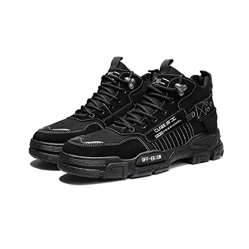 DEBAIJIA Herren Sneaker Weiße Laufschuhe Männer Turnschuhe Sportschuhe rutschfeste Freizeitschuhe Straßenlaufschuhe Klassisch Walkingschuhe EU 41 Schwarz von DEBAIJIA