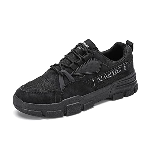 DEBAIJIA Herren Sneaker Weiße Laufschuhe Männer Turnschuhe Sportschuhe rutschfeste Klassisch Straßenlaufschuhe Walkingschuhe Freizeitschuhe EU 42 Schwarz von DEBAIJIA