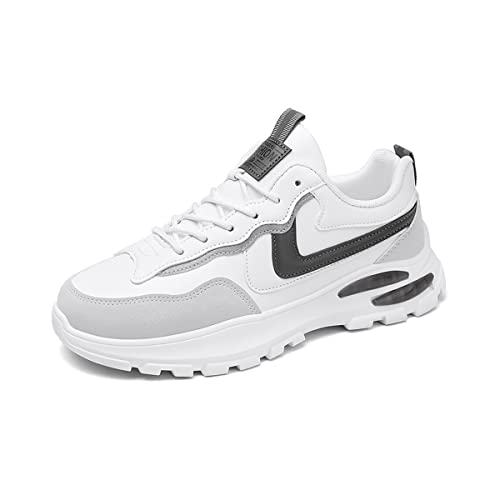 DEBAIJIA Herren Sneaker Weiße Laufschuhe Männer Turnschuhe Sportschuhe rutschfeste Klassisch Walkingschuhe Freizeitschuhe Straßenlaufschuhe EU 40 Weiß von DEBAIJIA