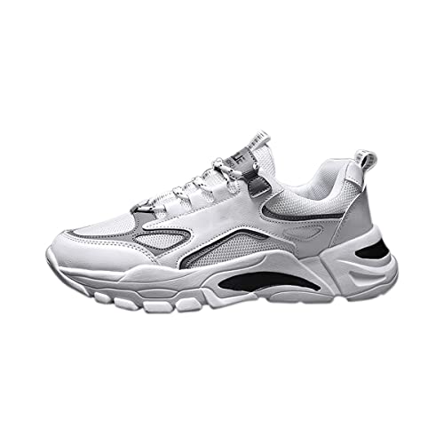 DEBAIJIA Herren Sneaker Weiße Laufschuhe Männer Turnschuhe Sportschuhe rutschfeste Straßenlaufschuhe Freizeitschuhe Klassisch Walkingschuhe EU 40 Weiß von DEBAIJIA