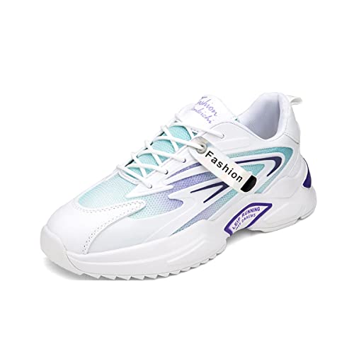 DEBAIJIA Herren Sneaker Weiße Laufschuhe Männer Turnschuhe Sportschuhe rutschfeste Straßenlaufschuhe Freizeitschuhe Klassisch Walkingschuhe EU 43 Violett von DEBAIJIA