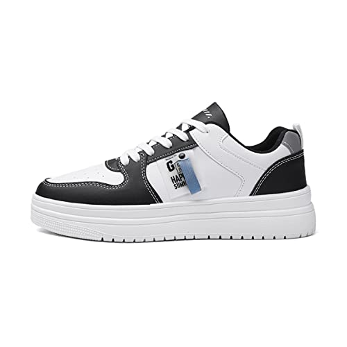 DEBAIJIA Herren Sneaker Weiße Laufschuhe Sportschuhe Männer Turnschuhe rutschfeste Freizeitschuhe Klassisch Walkingschuhe Straßenlaufschuhe EU 40 Schwarz von DEBAIJIA