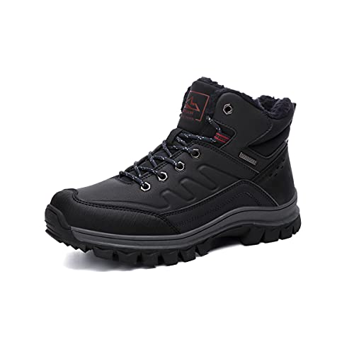 DEBAIJIA Herren Winterstiefel Stiefel Winterschuhe Rutschfest Thermostiefel Schneestiefel Weiche Gefütterte Warm 42 EU Dunkel Blau (Etikettengröße:42) von DEBAIJIA