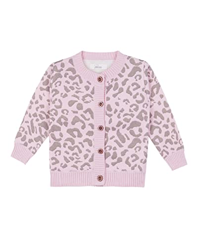 DEBAIJIA Kinder Baby Strickjacken 0-12T Mädchen Jacke Strickjacke Pullover Warm Lange Ärmel Kleinkind Junge Verdicken Baumwolle Herbst Winter(Rosa-100) von DEBAIJIA