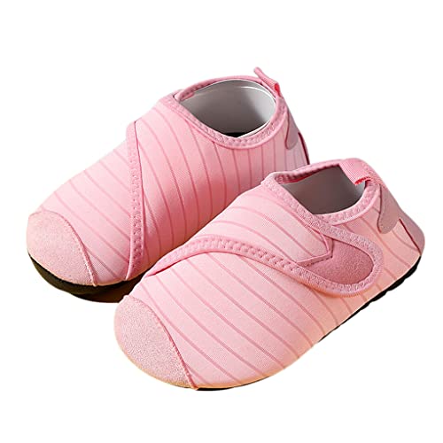 DEBAIJIA Kinder Badeschuhe Mädchen Wasserschuhe Junge Strandschuhe Aqua Schuhe Schnell Trocken Barfußschuhe Leicht 23.5 EU Rosa von DEBAIJIA