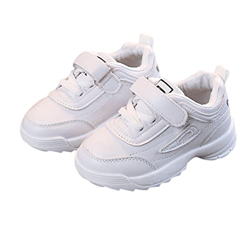 DEBAIJIA Kinder Schuhe 1-5T Mädchen Jungen Sportschuhe Baby First-Walking Casual rutschfeste Weiche Leichte 21 EU Weiß von DEBAIJIA