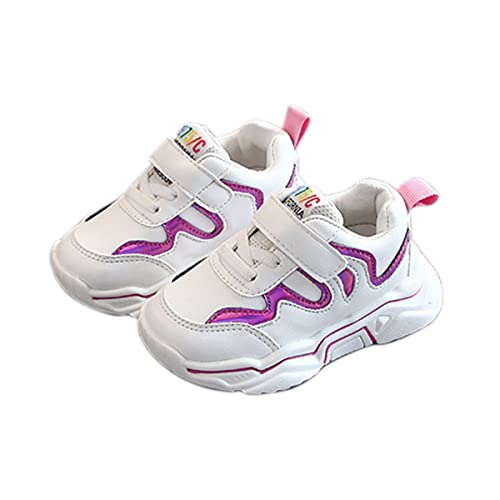 DEBAIJIA Kinder Schuhe 1-5T Mädchen Jungen Sportschuhe Baby First-Walking Casual rutschfeste Weiche Leichte 22 EU Lila von DEBAIJIA