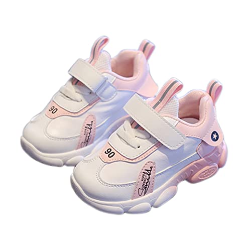 DEBAIJIA Kinder Schuhe 1-5T Mädchen Jungen Sportschuhe Baby First-Walking Mesh rutschfeste Weiche Leichte 20 EU Pink von DEBAIJIA