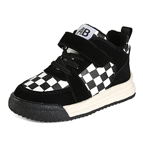 DEBAIJIA Kinder Sneaker Jungen Turnschuhe Mädchen Outdoor Schuhe Laufschuhe Hallenschuhe Leicht Atmungsaktiv Unisex 31 EU E-Schwarz von DEBAIJIA