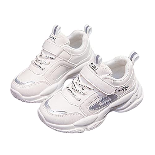 DEBAIJIA Kinder Turnschuhe 3-10T Mädchen Sportschuhe rutschfeste Leichte Jungen Outdoor Trendschuhe Weiche 28 EU Weiß von DEBAIJIA