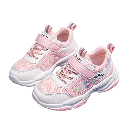 DEBAIJIA Kinder Turnschuhe 3-10T Mädchen Sportschuhe rutschfeste Mesh Jungen Leichte Outdoor Trendschuhe 28 EU Pink von DEBAIJIA