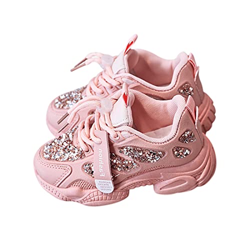 DEBAIJIA Kinder Turnschuhe 3-10T Mädchen Sportschuhe rutschfeste Mesh Leichte Jungen Outdoor Trendschuhe 28 EU Pink von DEBAIJIA