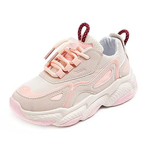 DEBAIJIA Kinder Turnschuhe 4-10T Mädchen Sportschuhe rutschfeste Jungen Outdoor Leichte Trendschuhe Weiche 29 EU Pink von DEBAIJIA