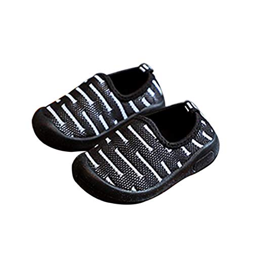 DEBAIJIA Jungen Schoenen Plattform, B Streifen Schwarz, 27/28 EU von DEBAIJIA