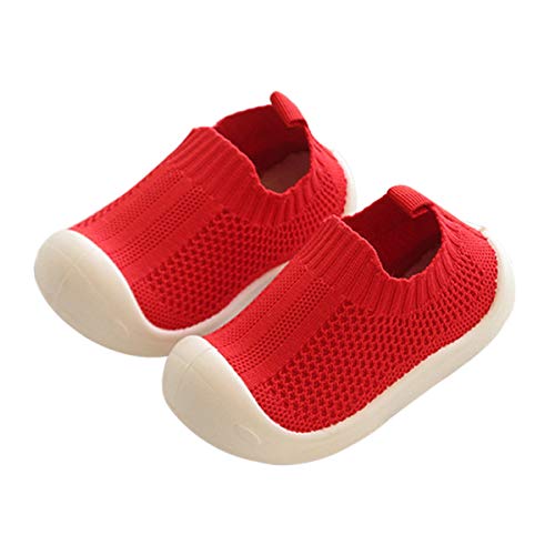 DEBAIJIA Unisex Baby Shoes Plattform, A Mesh Rot, 17/18 EU(17 hersteller größe ) von DEBAIJIA