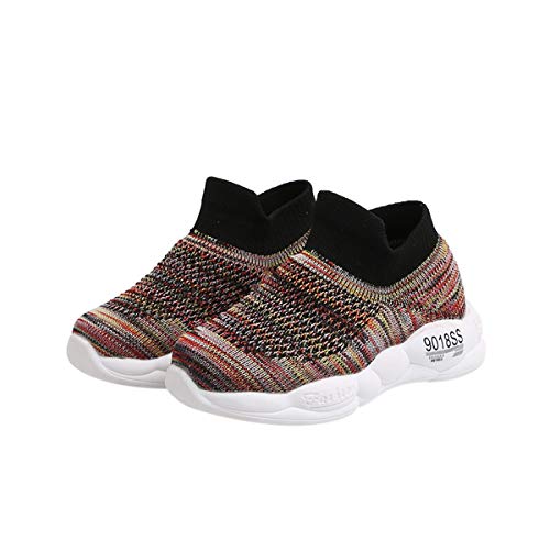 DEBAIJIA Kleinkindschuhe 3-30M Baby First-Walking Kinderschuhe Weiche Sohle rutschfeste Turnschuhe Jungen Mesh TPR Material 17/18 EU (Etikettengröße-15) C Mesh Schwarz von DEBAIJIA