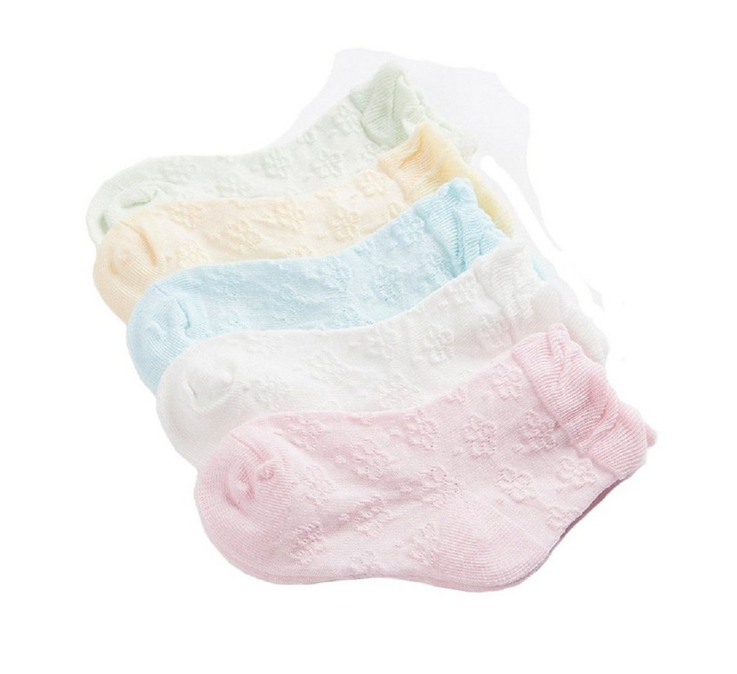 DEBAIJIA Komfortsocken Bunt Socke Baumwolle für Baby Kinder 5 in 1 Set Jungen Mädchen von DEBAIJIA