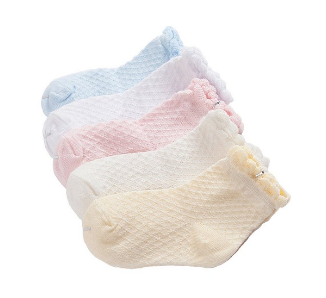 DEBAIJIA Komfortsocken Bunt Socke Baumwolle für Baby Kinder 5 in 1 Set Jungen Mädchen von DEBAIJIA