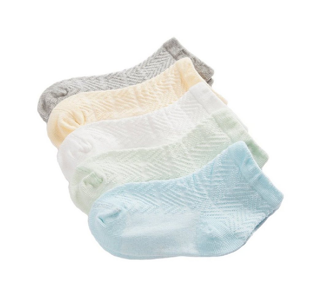 DEBAIJIA Komfortsocken Bunt Socke Baumwolle für Baby Kinder 5 in 1 Set Jungen Mädchen von DEBAIJIA