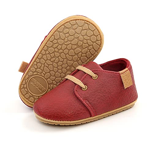 DEBAIJIA Lauflernschuhe Baby 0-18M Kinder Kleinkindschuhe Jungen Kinderschuhe Leichtes Mädchen Turnschuhe Atmungsaktives rutschfeste 17 EU Rot (Etikettengröße 0-6) von DEBAIJIA