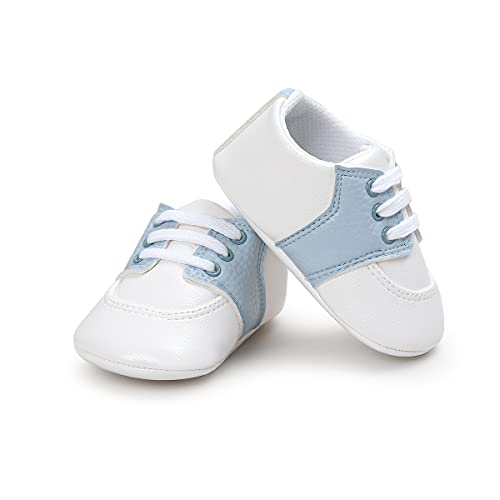 DEBAIJIA Lauflernschuhe Baby 0-18M Kleinkindschuhe Kinder Turnschuhe Jungen Kinderschuhe Mädchen rutschfeste Leichtes Atmungsaktives 18 EU Himmelblau (Etikettengröße 6-12) von DEBAIJIA