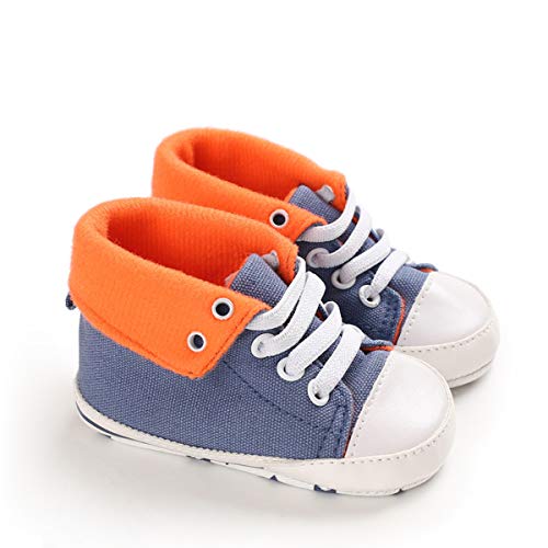 DEBAIJIA Lauflernschuhe Baby Segeltuchschuhe 12-18M Kinder Turnschuhe Jungen Leichtes Leinen Schuhe Mädchen Weiche Sohle 20 EU Grau (Etikettengröße 3) von DEBAIJIA