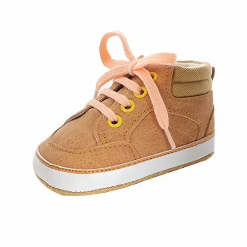 DEBAIJIA Lauflernschuhe Baby Segeltuchschuhe Kinder Turnschuhe Jungen Leichtes Leinen Schuhe Mädchen Weiche Sohle17 EU-C-Beigegelb von DEBAIJIA