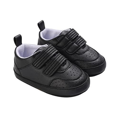 DEBAIJIA Lauflernschuhe Baby Segeltuchschuhe Kinder Turnschuhe Jungen Leichtes Leinen Schuhe Weiche Sohle Mädchen 19 EU-C-Schwarz von DEBAIJIA