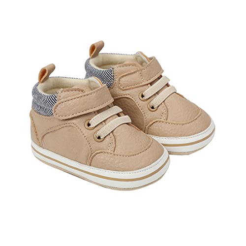 DEBAIJIA Lauflernschuhe Baby Segeltuchschuhe Kinder Turnschuhe Jungen Leichtes Leinen Schuhe Weiche Sohle Mädchen 20 EU-A-Aprikose von DEBAIJIA