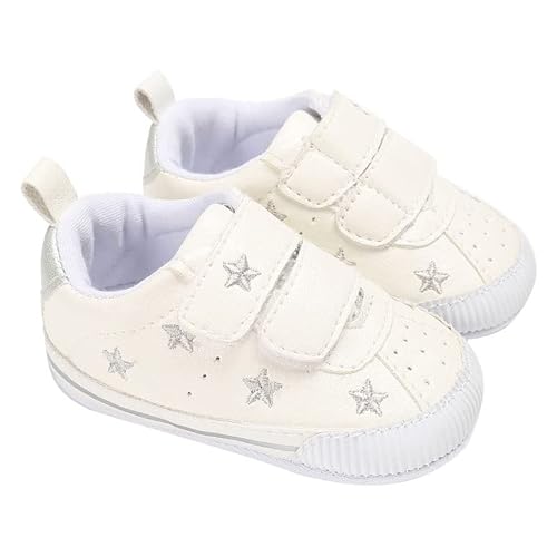 DEBAIJIA Lauflernschuhe Baby Segeltuchschuhe Kinder Turnschuhe Jungen Leichtes Mädchen Leinen Schuhe Weiche Sohle 17 EU-B-Silber von DEBAIJIA