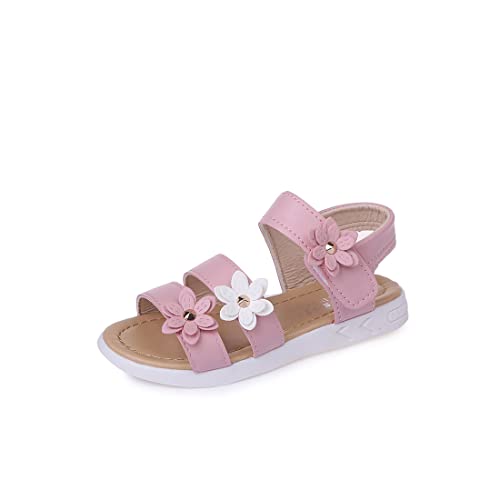 DEBAIJIA Mädchen Prinzessin Schuhe Sommer Glanz Kristall Kinder Sandalen Niedlich Party Tanzen Schuhe Strand EU27.5-Kinder-B-Rosa(Etikettengröße-29 von DEBAIJIA