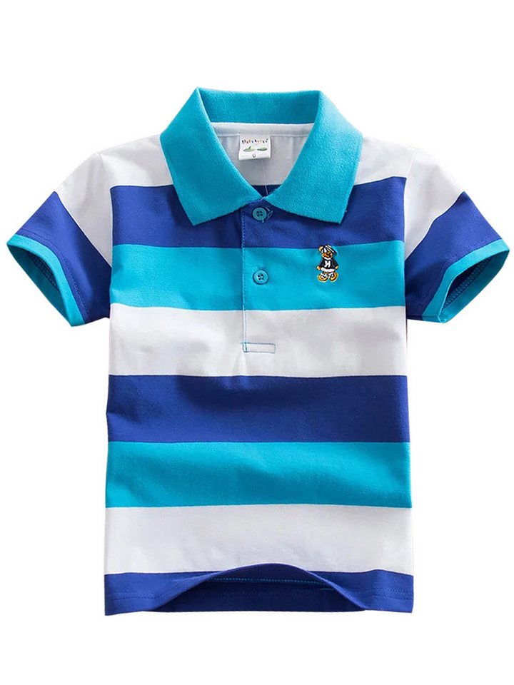 DEBAIJIA Poloshirt Jungen Poloshirt Kinder 1-12T Baumwolle Atmungsaktiv Sommer von DEBAIJIA